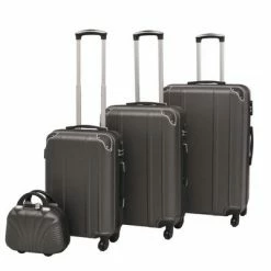 VidaXL Ensemble de valises à roulettes quatre pièces Anthracite