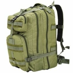 VidaXL Sac à dos en style militaire 50 L Vert olive