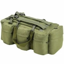 VidaXL Sac de sport style militaire 3-en-1 90 L Vert olive