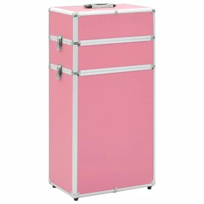VidaXL Chariot de maquillage Aluminium Rose 1 VidaXL Chariot de maquillage Aluminium Rose