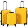 VidaXL Valise rigide 3 pcs Jaune ABS