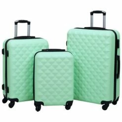 VidaXL Ensemble de valises rigides 3 pcs Menthe ABS