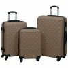 VidaXL Ensemble de valises rigides 3 pcs Marron ABS
