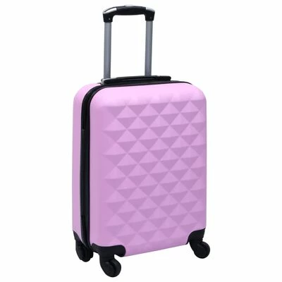 VidaXL Valise rigide Rose ABS 1 VidaXL Valise rigide Rose ABS
