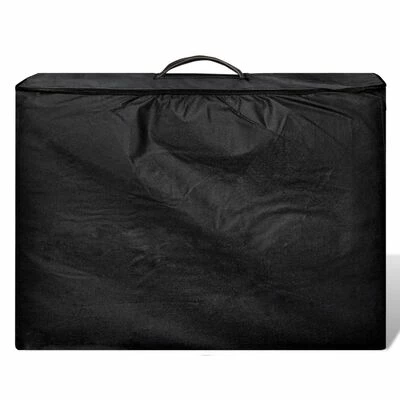 VidaXL Table pliable de massage Noir 2 zones avec cadre en bois 2 VidaXL Table pliable de massage Noir 2 zones avec cadre en bois – Image 2