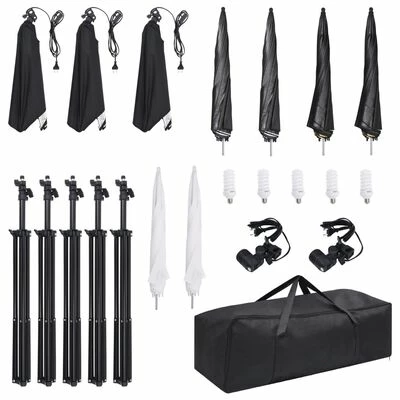 VidaXL Kit de studio photo avec éclairage et boîtes à lumière 2 VidaXL Kit de studio photo avec éclairage et boîtes à lumière – Image 2