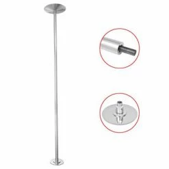 Barre Pole Dance Taille est extensible et réglable de 2,24 m à 2,75 m pour différentes hauteurs de plafond