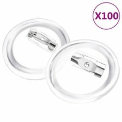 VidaXL Kit de badges à bouton avec épingles 100 sets Acrylique 25 mm
