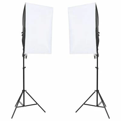 VidaXL Kit de studio photo avec éclairage et toile de fond 2 VidaXL Kit de studio photo avec éclairage et toile de fond – Image 2