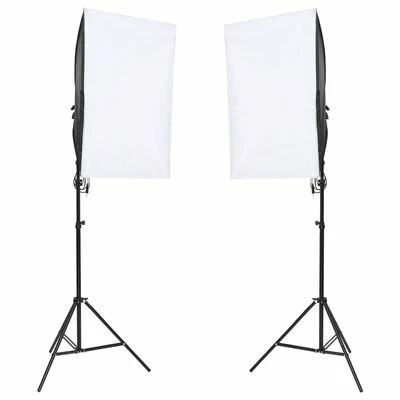 VidaXL Kit de studio photo avec éclairage et toile de fond 2 VidaXL Kit de studio photo avec éclairage et toile de fond – Image 2