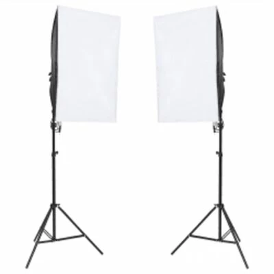 VidaXL Kit de studio photo avec éclairage toile de fond et réflecteur 2 VidaXL Kit de studio photo avec éclairage toile de fond et réflecteur – Image 2