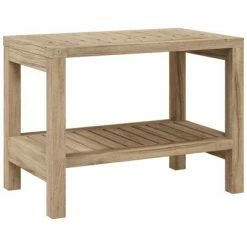 VidaXL Banc de douche 60x30x45 cm Bois massif de teck