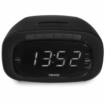 Nikkei Radio-réveil NR200BK Noir 2 Nikkei Radio-réveil NR200BK Noir – Image 2