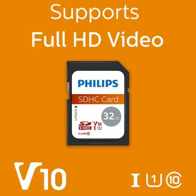 Philips Carte mémoire SDHC 32 Go UHS-I U1 V10 2 Philips Carte mémoire SDHC 32 Go UHS-I U1 V10 – Image 2