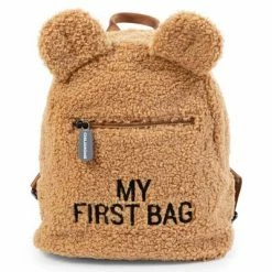 CHILDHOME Sac à dos pour enfants My First Bag Teddy Beige