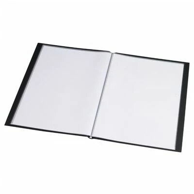 Rillstab Dossier de présentation A4 20 pochettes avec vue de face Noir 1 Rillstab Dossier de présentation A4 20 pochettes avec vue de face Noir