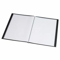Rillstab Dossier de présentation A4 40 pochettes avec vue de face Noir