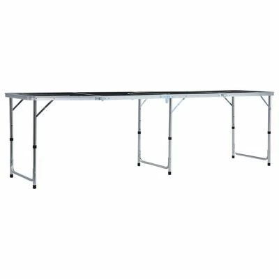 VidaXL Table de bière-pong pliable 240 cm Noir 2 VidaXL Table de bière-pong pliable 240 cm Noir – Image 2