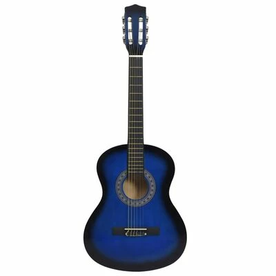 VidaXL Guitare classique de débutants et enfants Bleu 3/4 36" 2 VidaXL Guitare classique de débutants et enfants Bleu 3/4 36" – Image 2