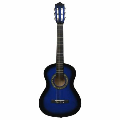 VidaXL Guitare classique de débutants et enfants Bleu 1/2 34" 2 VidaXL Guitare classique de débutants et enfants Bleu 1/2 34" – Image 2