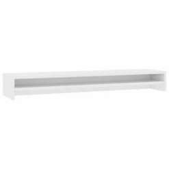 VidaXL Support de moniteur Blanc 100 x 24 x 13 cm Bois d'ingénierie