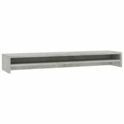 VidaXL Support de moniteur Gris béton 100 x 24 x 13 cm Aggloméré