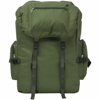VidaXL Sac à dos en style d'armée 65 L Vert 2 VidaXL Sac à dos en style d'armée 65 L Vert – Image 2