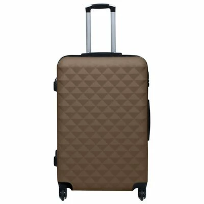VidaXL Ensemble de valises rigides 3 pcs Marron ABS 2 VidaXL Ensemble de valises rigides 3 pcs Marron ABS – Image 2