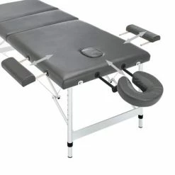 VidaXL Table de massage 3 zones Cadre en aluminium Anthracite 186x68cm -Autres Soldes image 3 110175
