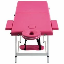 VidaXL Table de massage pliable 2 zones Aluminium Rose 8 VidaXL Table de massage pliable 2 zones Aluminium Rose -Autres Soldes image 3 110194
