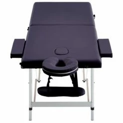 VidaXL Table de massage pliable 2 zones Aluminium Violet 8 VidaXL Table de massage pliable 2 zones Aluminium Violet -Autres Soldes image 3 110195