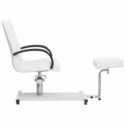 VidaXL Fauteuil de massage et repose-pied Blanc 127x60x98cm Similicuir -Autres Soldes image 3 110257