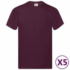 Fruit of the Loom T-shirts originaux 5 pcs Bordeaux S Coton 8 Fruit of the Loom T-shirts originaux 5 pcs Bordeaux S Coton -Autres Soldes image 3 134780