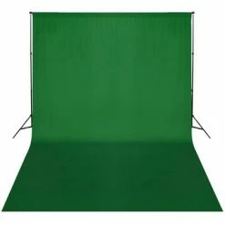 VidaXL Système de support de toile de fond 300 x 300 cm Vert -Autres Soldes image 3 160066