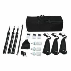 VidaXL Kit de photo avec table de photo, lumières et toiles de fond -Autres Soldes image 3 190211