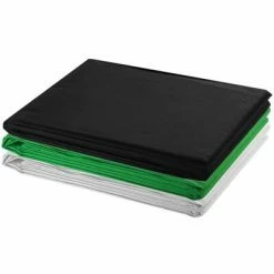 VidaXL Kit de studio photo et 3 toiles de fond réglables Coton 3x6 m -Autres Soldes image 3 275420