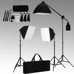 VidaXL Kit de studio photo avec boîtes à lumière et toile de fond -Autres Soldes image 3 3055077