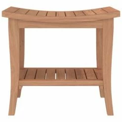 VidaXL Banc de douche 50x35x45 cm Bois massif de teck -Autres Soldes image 3 340748
