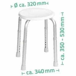 RIDDER Tabouret de salle de bain rond Blanc 150 kg A00603101 -Autres Soldes image 3 421608