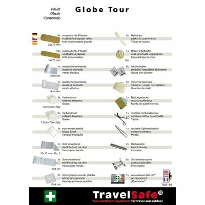 Travelsafe Trousse de premiers soins 57 pcs Globe Tour Rouge 3 Travelsafe Trousse de premiers soins 57 pcs Globe Tour Rouge – Image 3
