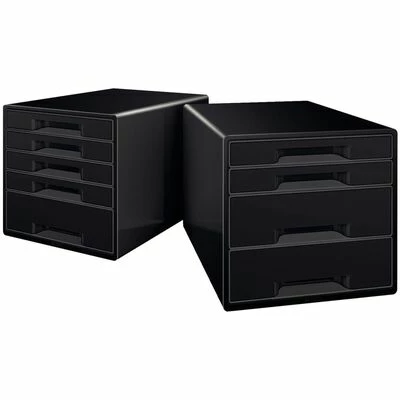 Leitz Cube de bureau 4 tiroirs Noir 3 Leitz Cube de bureau 4 tiroirs Noir – Image 3