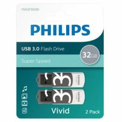 Philips Clés USB 3.0 Vivid 32 Go 2 pcs Blanc et gris -Autres Soldes image 3 433992