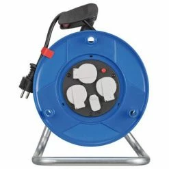 Brennenstuhl Enrouleur de câble avec chargeur USB Garant Bleu 25 m -Autres Soldes image 3 438508