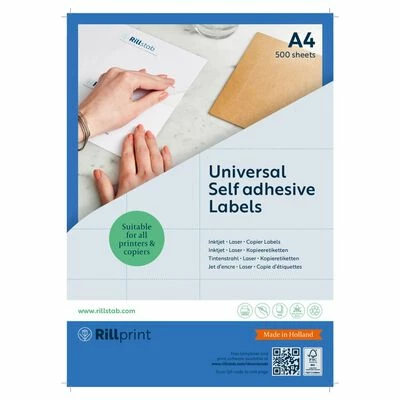 Rillprint Étiquettes autocollantes 210x148 mm 500 feuilles Blanc 3 Rillprint Étiquettes autocollantes 210x148 mm 500 feuilles Blanc – Image 3