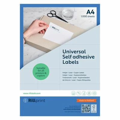 Rillprint Étiquettes autocollantes 105x148 mm 1000 feuilles Blanc 3 Rillprint Étiquettes autocollantes 105x148 mm 1000 feuilles Blanc – Image 3