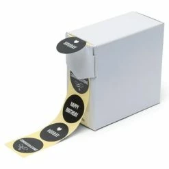 Rillprint Autocollants de cadeaux 250 pcs x 4 rouleaux Noir et blanc -Autres Soldes image 3 441050