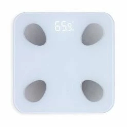 Livoo Pèse-personne de graisse corporelle Bluetooth 28x28x2,4 cm Blanc -Autres Soldes image 3 443508