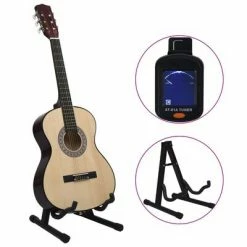 VidaXL Ensemble de guitare classique pour débutants 12 pcs 4/4 39" -Autres Soldes image 3 70107