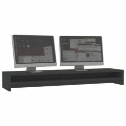 VidaXL Support de moniteur Gris 100 x 24 x 13 cm Aggloméré 8 VidaXL Support de moniteur Gris 100 x 24 x 13 cm Aggloméré -Autres Soldes image 3 800335