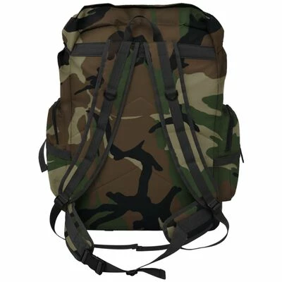 VidaXL Sac à dos en style d'armée 65 L Camouflage 3 VidaXL Sac à dos en style d'armée 65 L Camouflage – Image 3